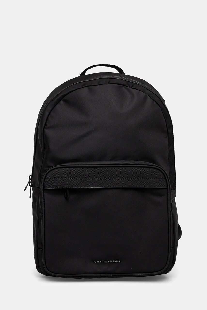 Levně Batoh Tommy Hilfiger pánský, černá barva, velký, hladký, AM0AM13184