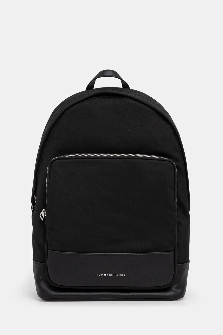Levně Batoh Tommy Hilfiger pánský, černá barva, velký, hladký, AM0AM13189