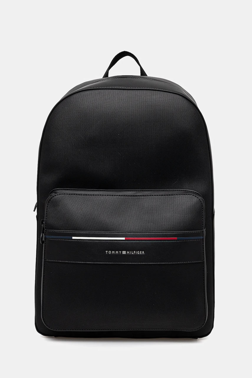 Batoh Tommy Hilfiger pánský, černá barva, velký, hladký, AM0AM13195