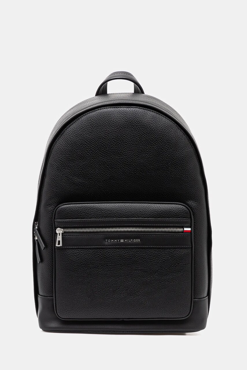 Levně Batoh Tommy Hilfiger pánský, černá barva, velký, hladký, AM0AM13201