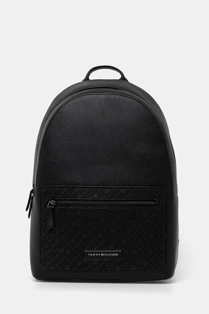 Levně Batoh Tommy Hilfiger pánský, černá barva, velký, hladký, AM0AM13208