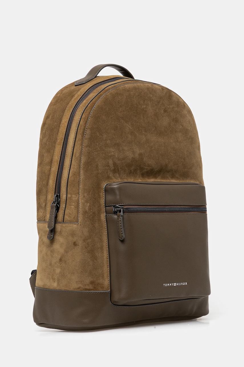 Рюкзак Tommy Hilfiger мужской цвет зелёный большой однотонный AM0AM13229 Рюкзак Tommy Hilfiger мужской цвет зелёный большой однотонный AM0AM13229