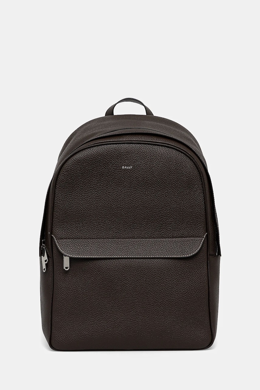 Bally ghiozdan de piele culoarea maro, mare, uni, MAK04J