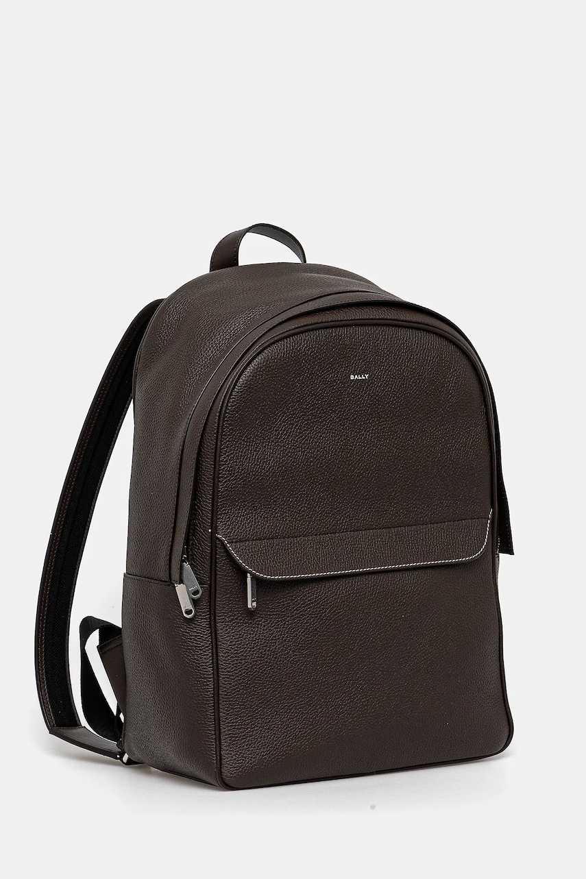 Кожаный рюкзак Bally цвет коричневый большой однотонная MAK04J Кожаный рюкзак Bally цвет коричневый большой однотонная MAK04J
