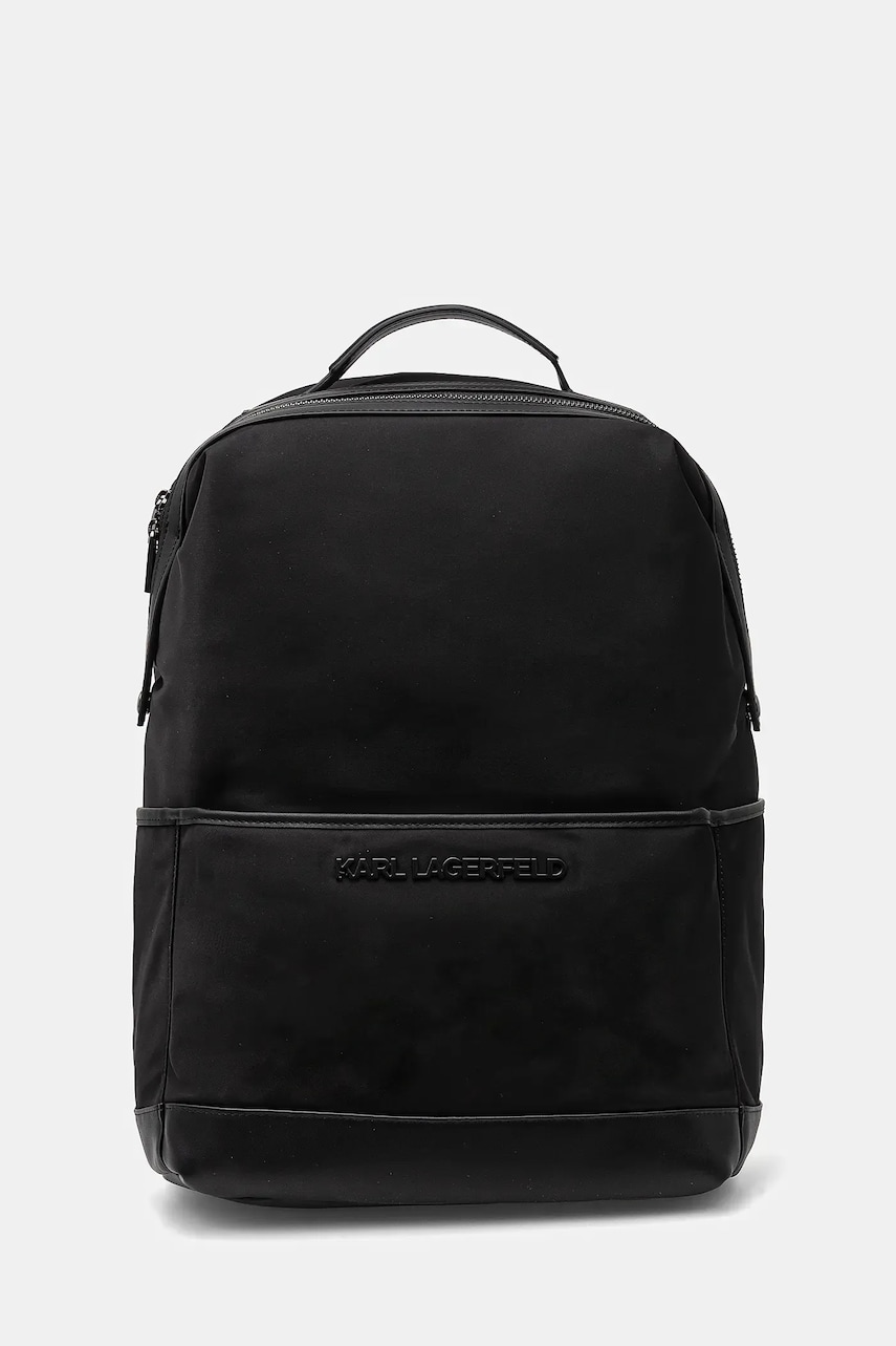 Karl Lagerfeld rucsac barbati, culoarea negru, mare, neted, A2M30155 Karl Lagerfeld rucsac barbati, culoarea negru, mare, neted, A2M30155