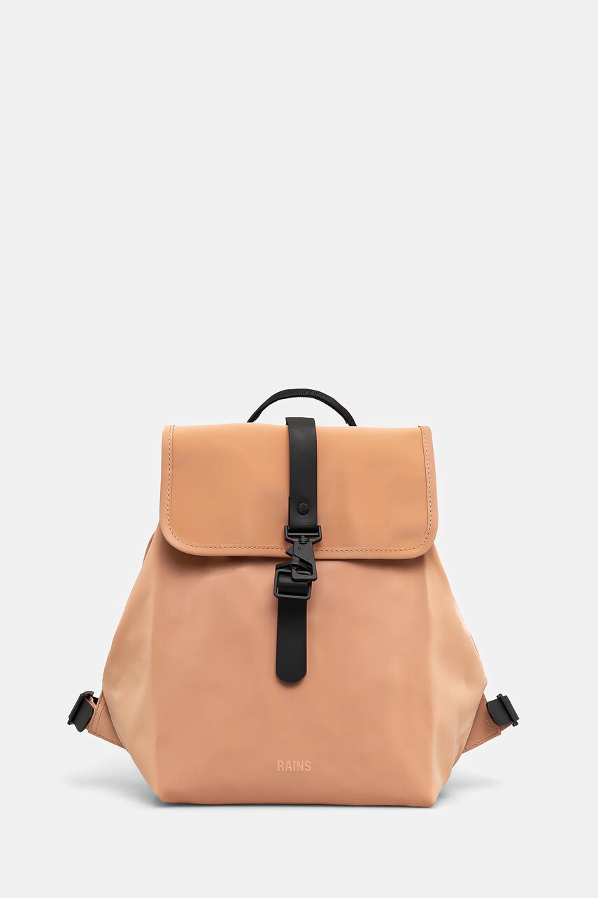 Rains rucsac Bucket Backpack W3 culoarea portocaliu, mare, neted, 13040
