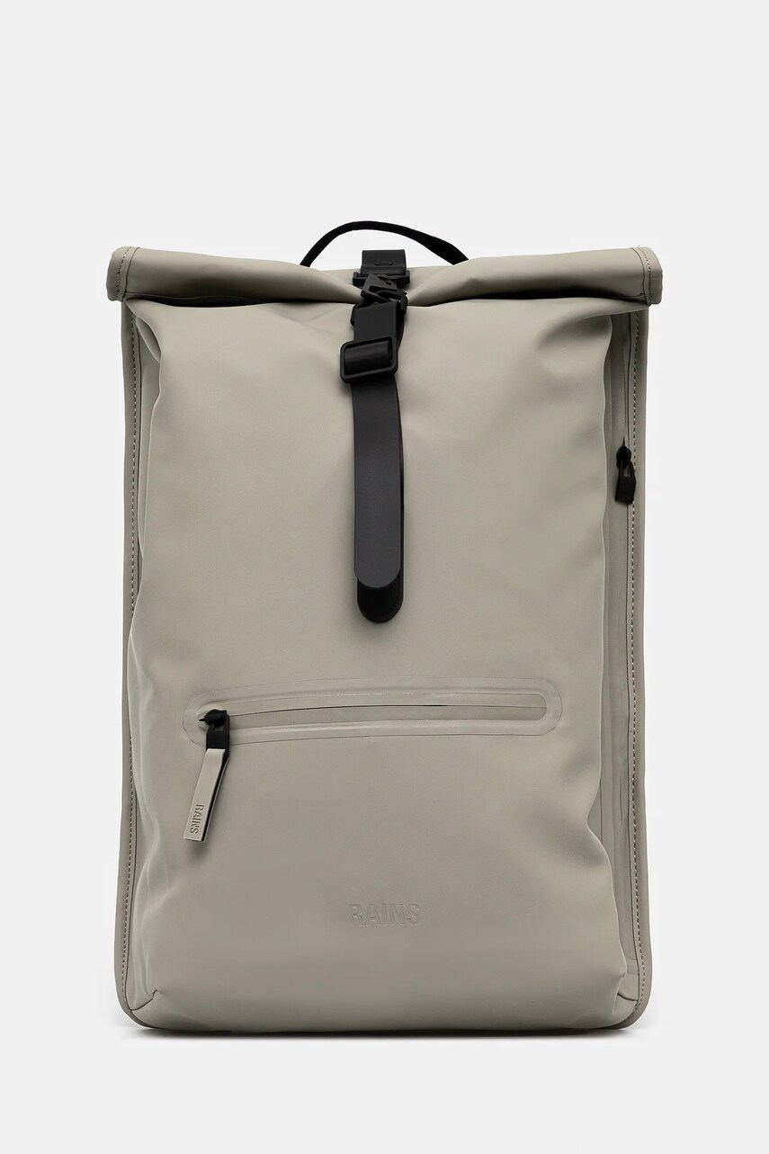 Rains rucsac Rolltop Rucksack W3 culoarea verde, mare, uni, 13320