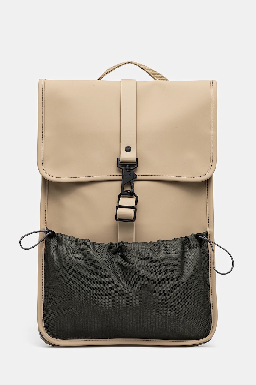 Rains rucsac Mix Backpack Mini culoarea bej, mare, uni, 14280 Rains rucsac Mix Backpack Mini culoarea bej, mare, uni, 14280