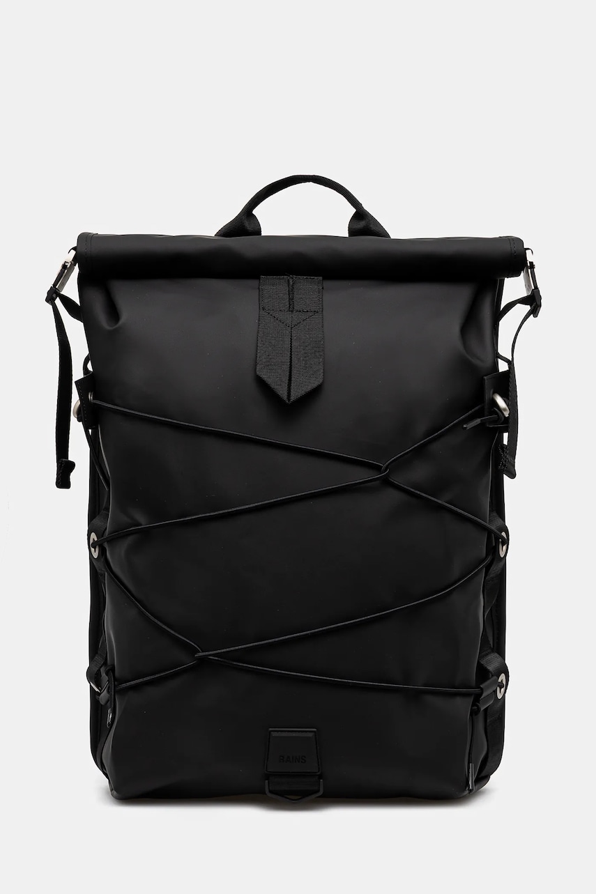 Rains rucsac Trail Cord Rolltop Backpack W3 culoarea negru, mare, uni, 14480