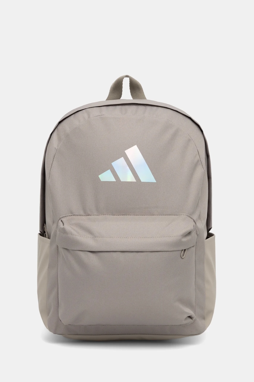 adidas rucsac CLSC BARS BP IR culoarea gri, mare, cu imprimeu, JJ1147 adidas rucsac CLSC BARS BP IR culoarea gri, mare, cu imprimeu, JJ1147