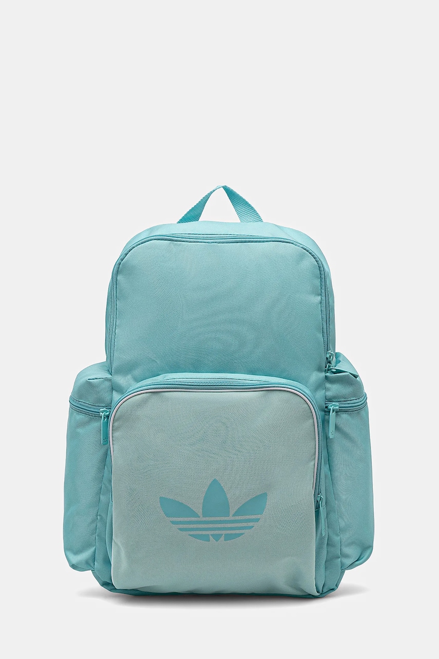 adidas Originals rucsac Adicolor culoarea turcoaz, mare, cu imprimeu, JD5526