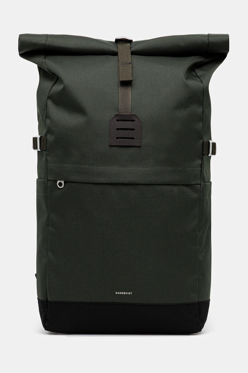 Sandqvist rucsac Icon Rolltop M culoarea verde, mare, uni, 251404606