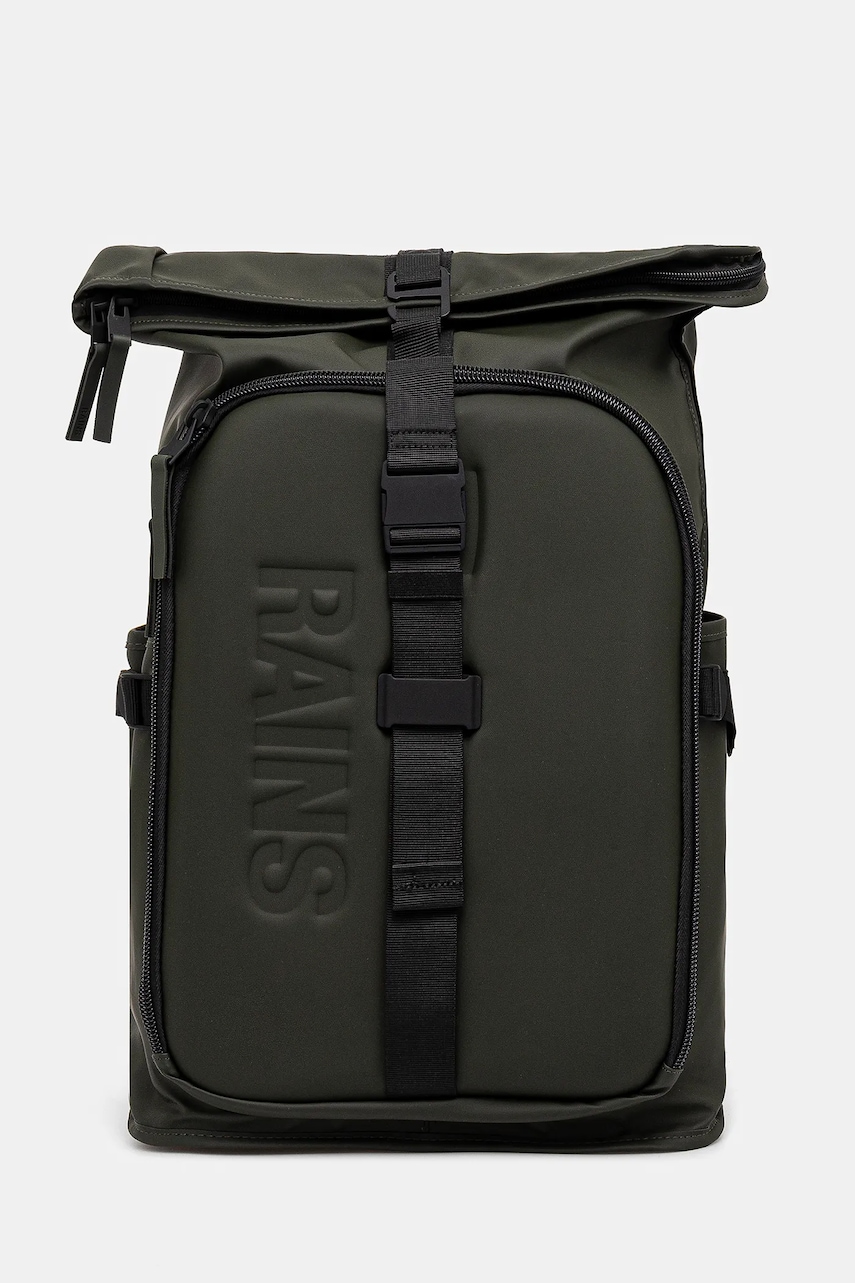 Rains rucsac Texel Moulded Backpack W3 culoarea verde, mare, uni, 13430.03