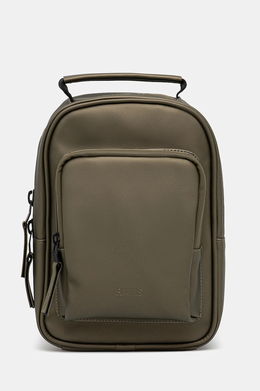 Rains rucsac Book Daypack Mini W3 culoarea verde, mic, uni, 13690.105 Rains rucsac Book Daypack Mini W3 culoarea verde, mic, uni, 13690.105