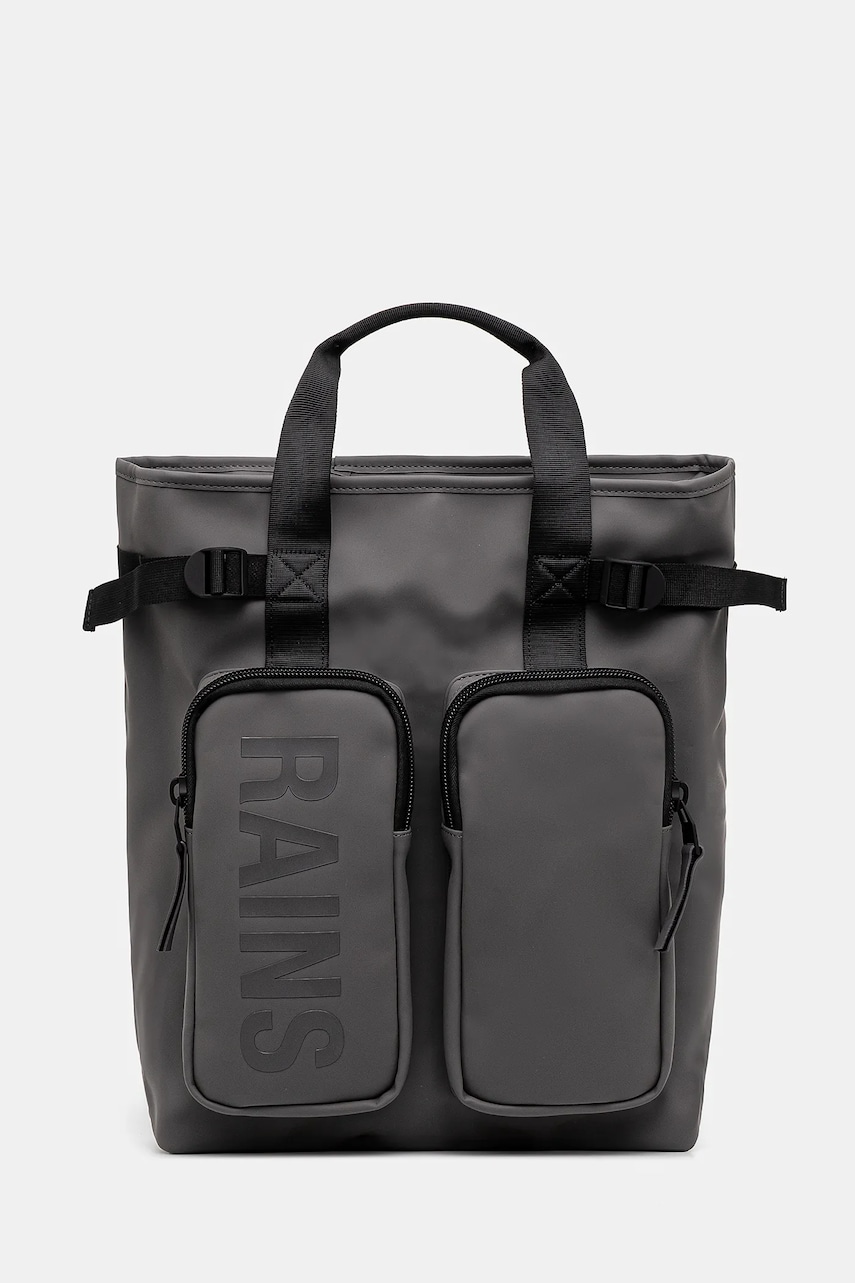 Rains rucsac Texel Tote Backpack W3 culoarea gri, mare, uni, 14240.13
