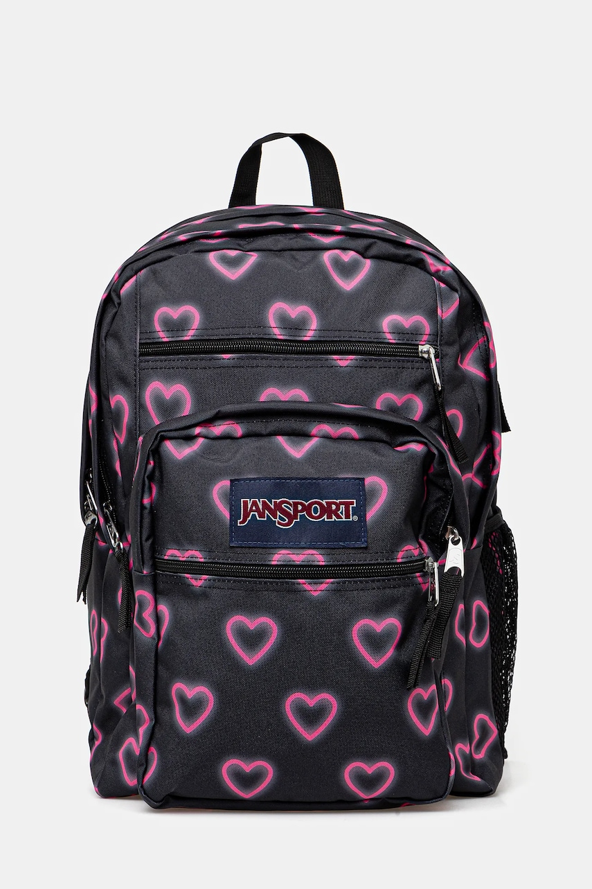 Jansport rucsac Big Student culoarea negru, mare, cu imprimeu, EK0A5BAH8O01 Jansport rucsac Big Student culoarea negru, mare, cu imprimeu, EK0A5BAH8O01
