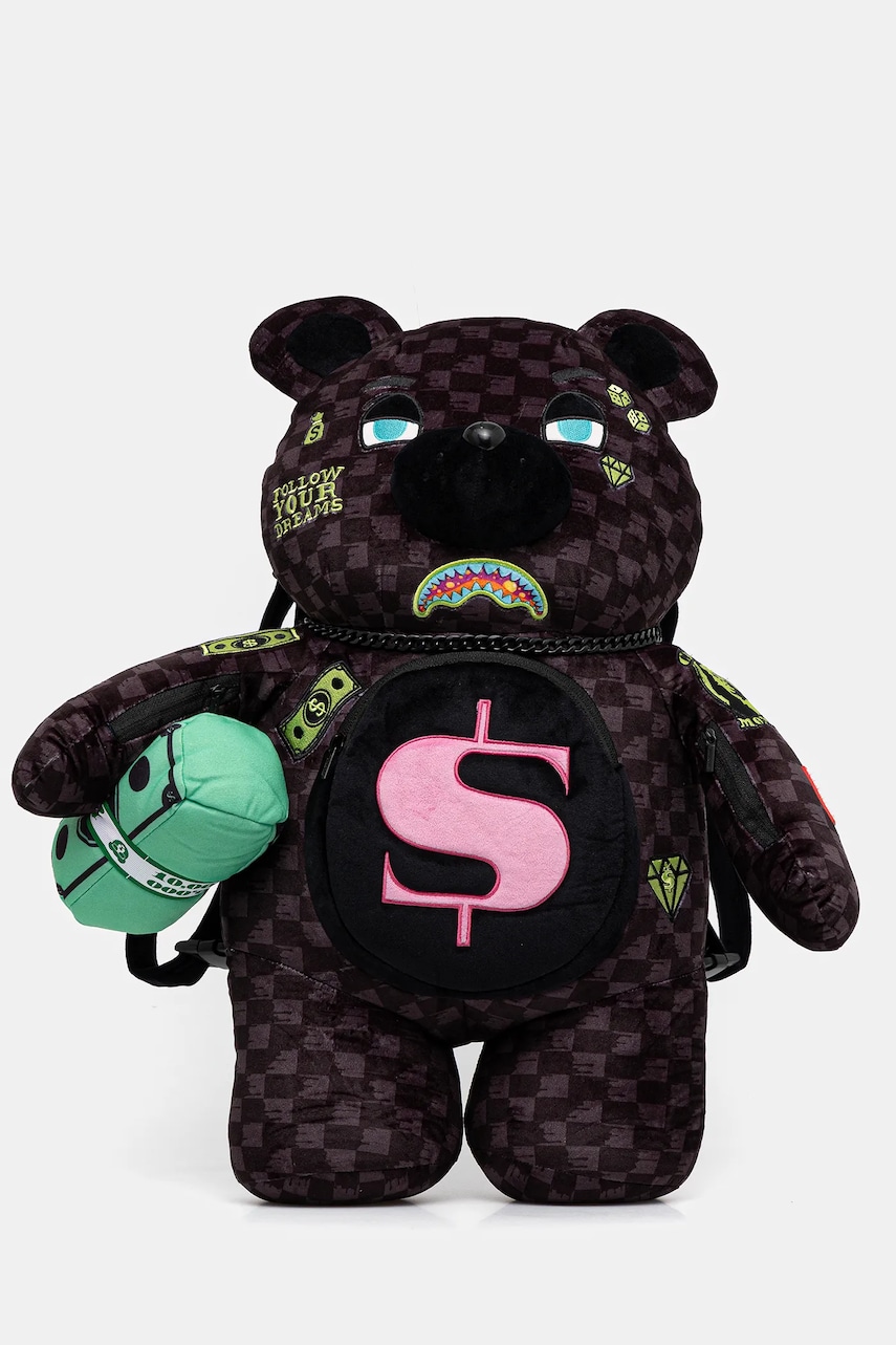 Sprayground rucsac culoarea negru, mic, cu imprimeu, 910B7467NSZ