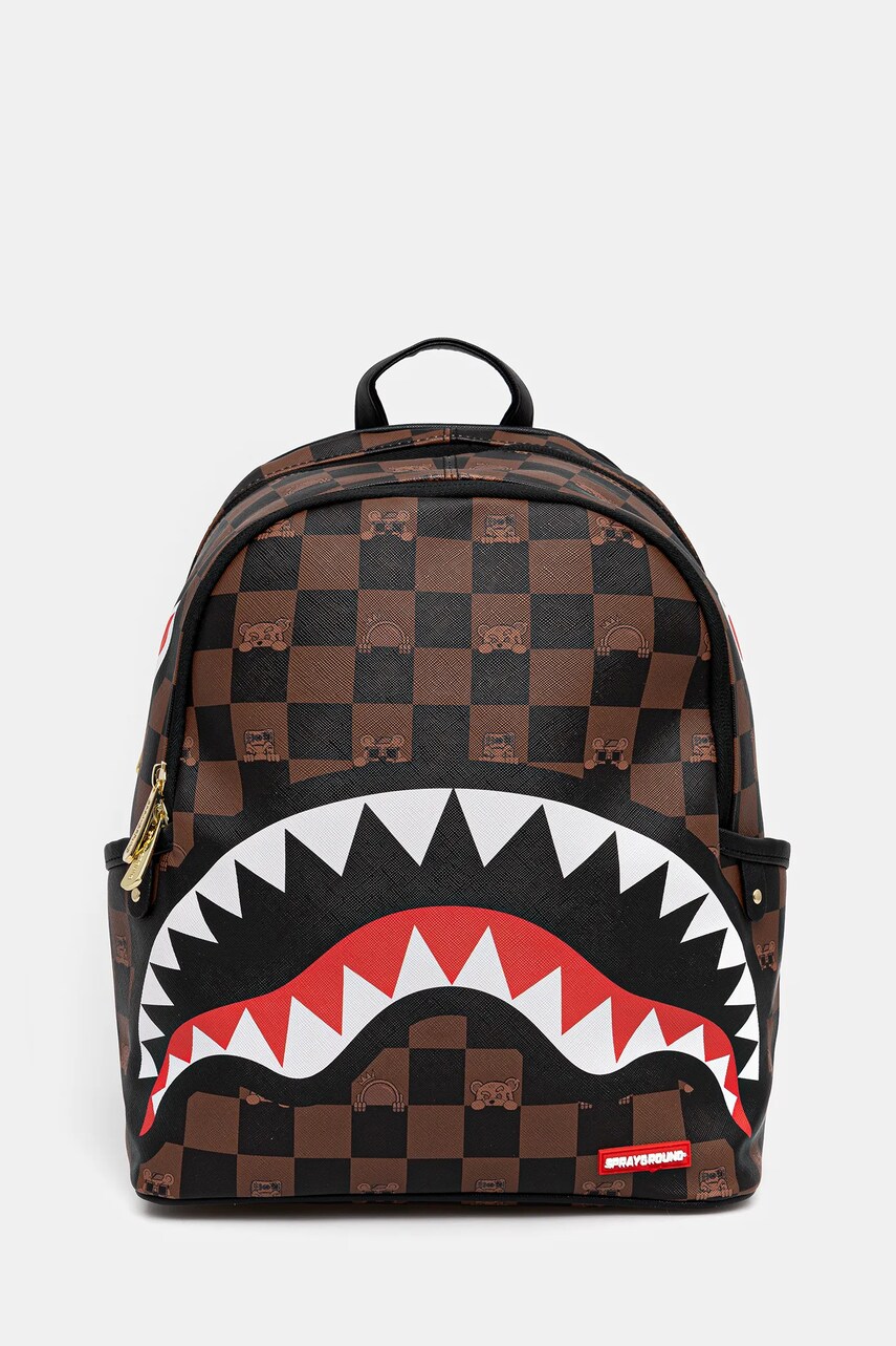 Sprayground rucsac culoarea maro, mic, cu imprimeu, 910B7511NSZ