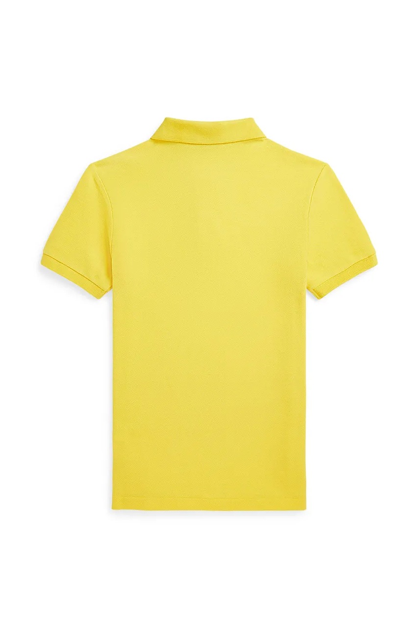 Дитяче бавовняне поло Polo Ralph Lauren колір жовтий однотонне 323708857184