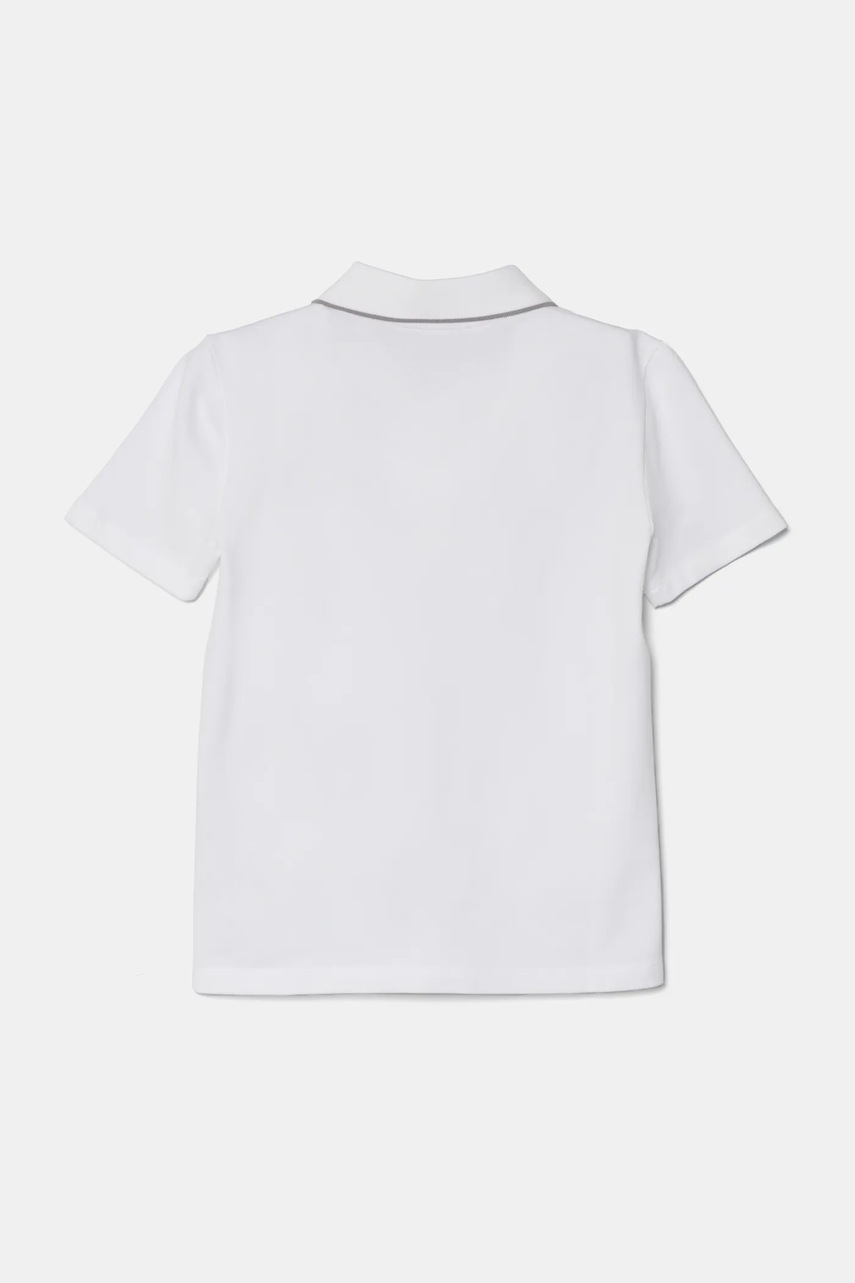 Дитяче поло Calvin Klein Jeans 0 колір білий однотонний IB0IB02370 Дитяче поло Calvin Klein Jeans 0 колір білий однотонний IB0IB02370