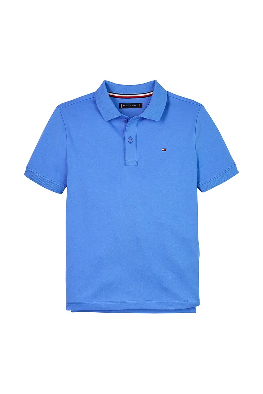 Дитяче бавовняне поло Tommy Hilfiger колір червоний однотонне KB0KB09333