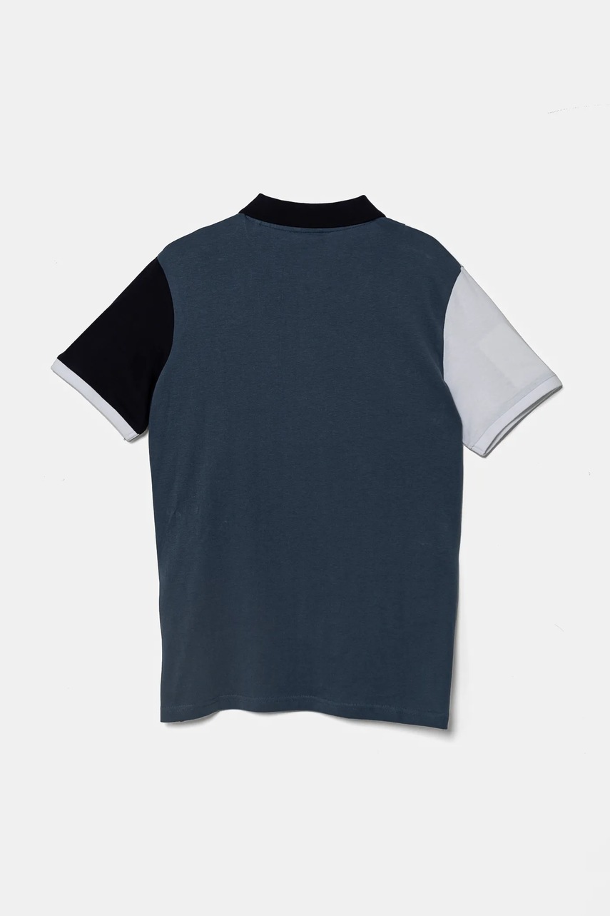 Дитяче бавовняне поло Guess колір синій з аплікацією L5RP04 K8HM4