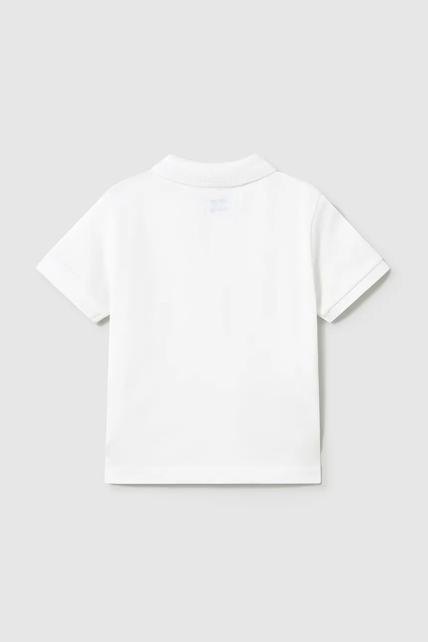 Дитяче бавовняне поло Mayoral колір білий однотонне 102