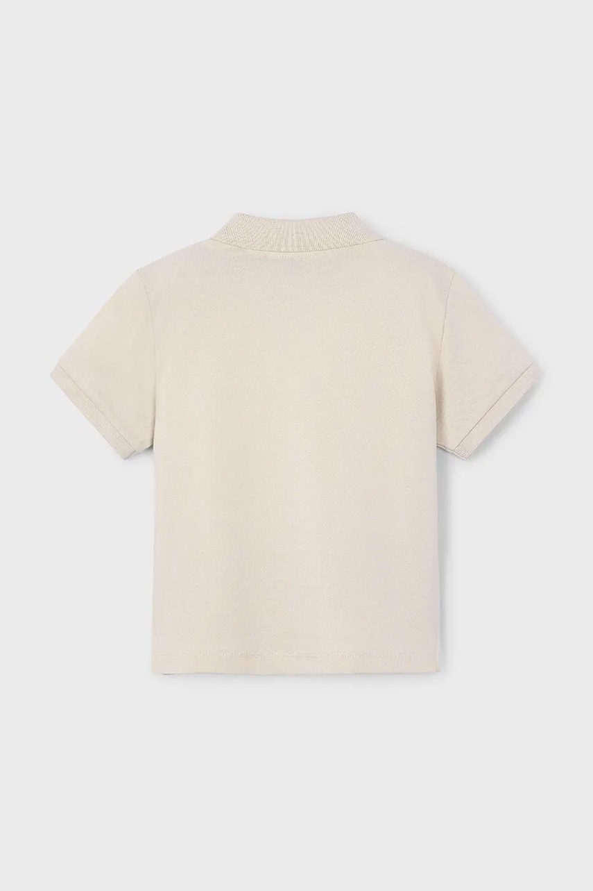 Дитяче бавовняне поло Mayoral колір бежевий однотонне 150