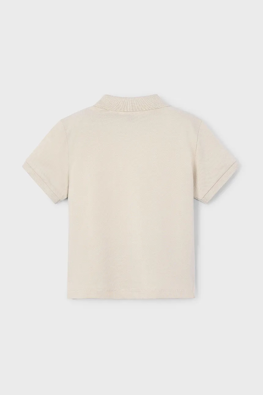 Дитяче бавовняне поло Mayoral колір бежевий однотонне 150 Дитяче бавовняне поло Mayoral колір бежевий однотонне 150