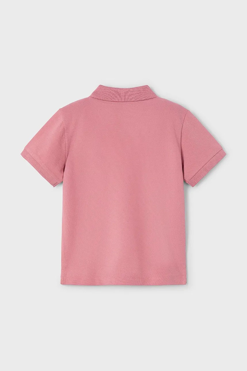 Детское хлопковое поло Mayoral цвет красный однотонное 150 Детское хлопковое поло Mayoral цвет красный однотонное 150