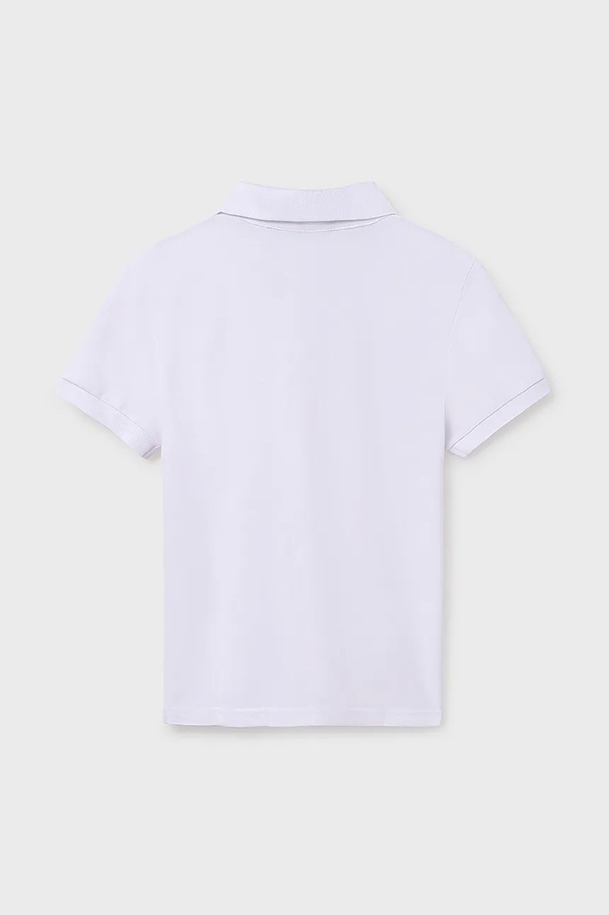 Детское хлопковое поло Mayoral цвет белый однотонное 890
