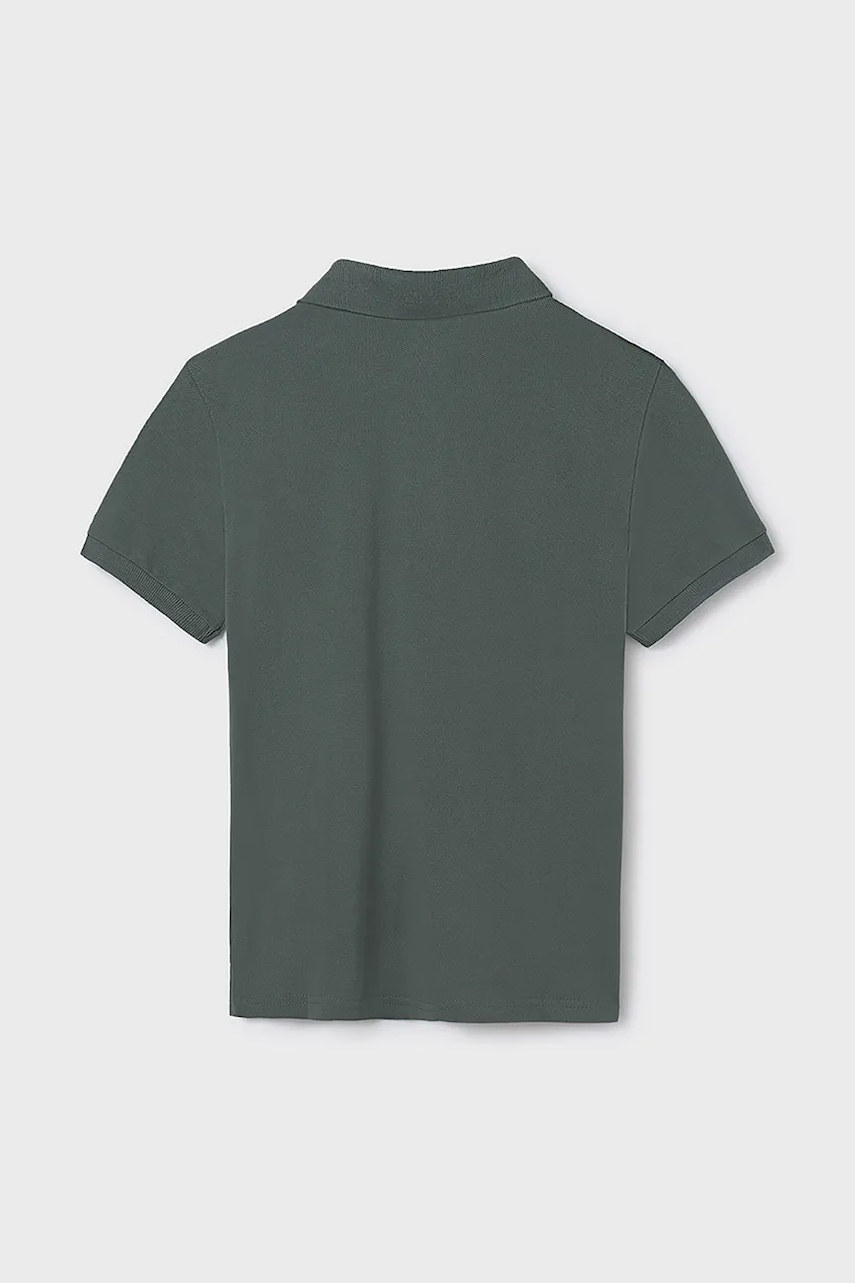 Дитяче бавовняне поло Mayoral колір зелений однотонне 890 Дитяче бавовняне поло Mayoral колір зелений однотонне 890
