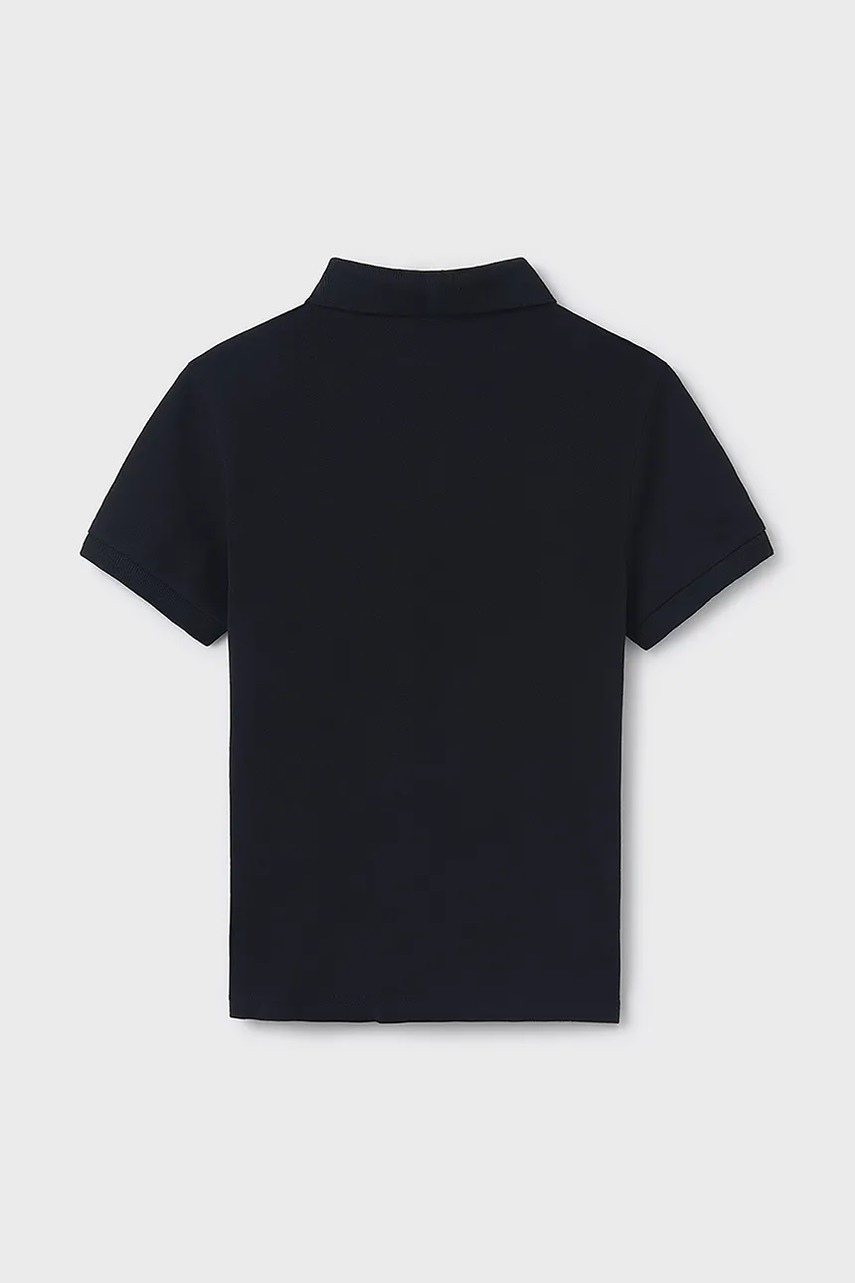 Дитяче бавовняне поло Mayoral колір чорний однотонне 890