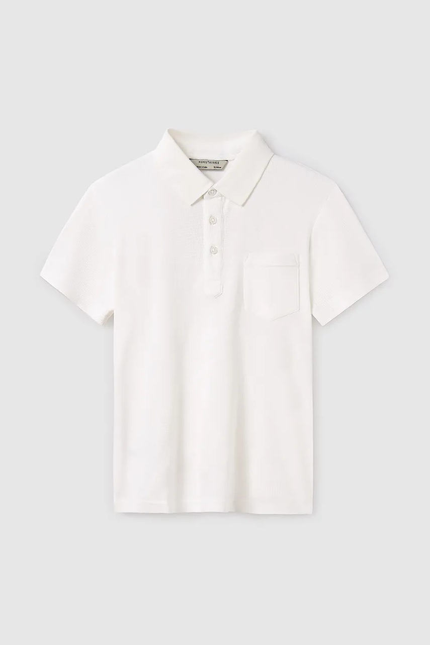 Дитяче бавовняне поло Mayoral колір білий однотонне 6128 Дитяче бавовняне поло Mayoral колір білий однотонне 6128