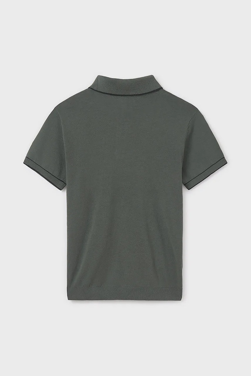 Дитяче поло Mayoral колір зелений однотонне 6129 Дитяче поло Mayoral колір зелений однотонне 6129