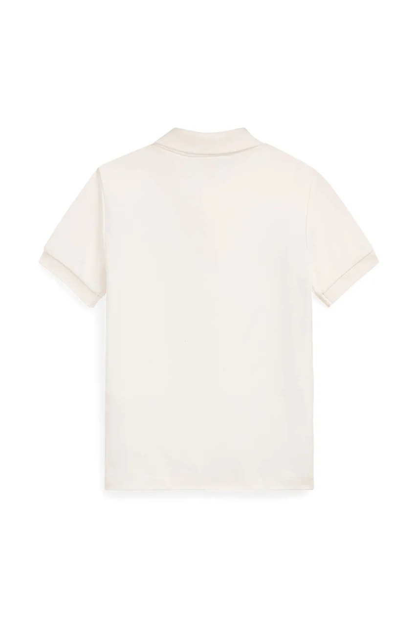 Дитяче бавовняне поло Polo Ralph Lauren колір білий однотонне 322952431005
