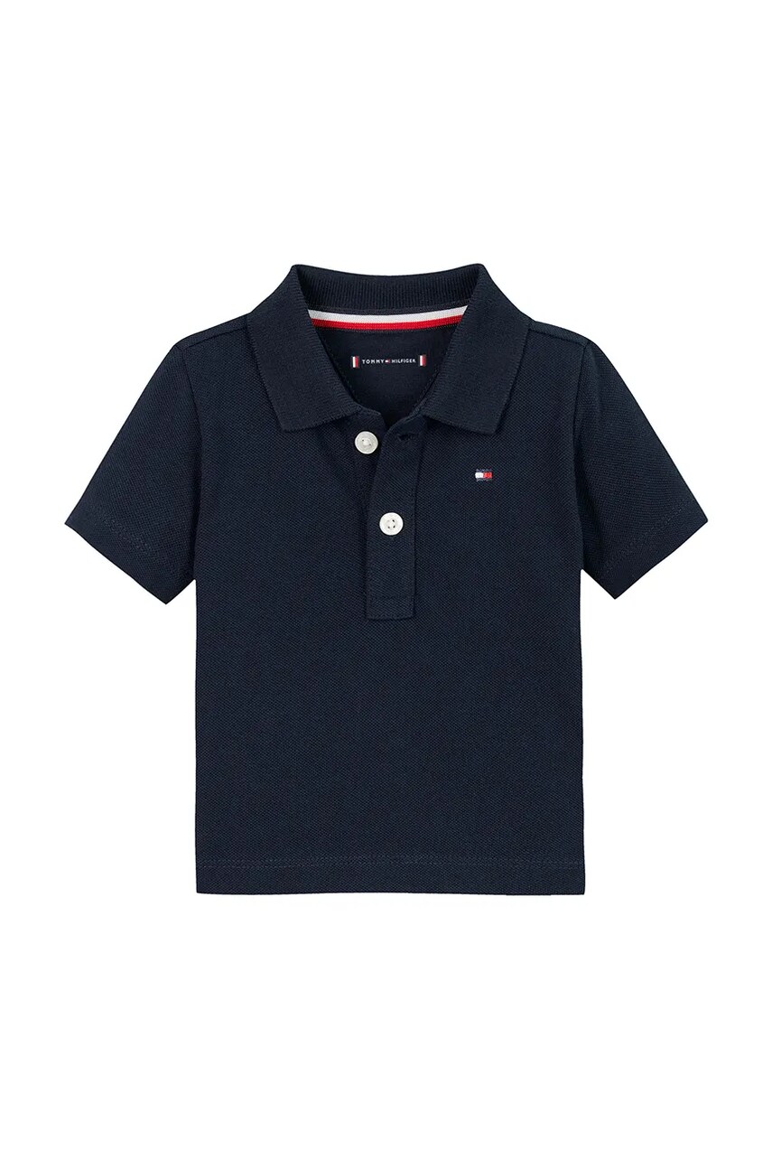 Levně Dětské polo tričko Tommy Hilfiger tmavomodrá barva, KN0KN02030