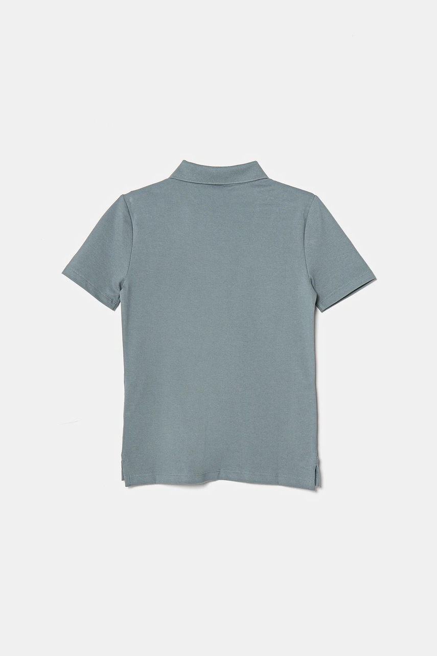 Дитяче поло Calvin Klein Jeans колір бірюзовий однотонне IB0IB02486 Дитяче поло Calvin Klein Jeans колір бірюзовий однотонне IB0IB02486