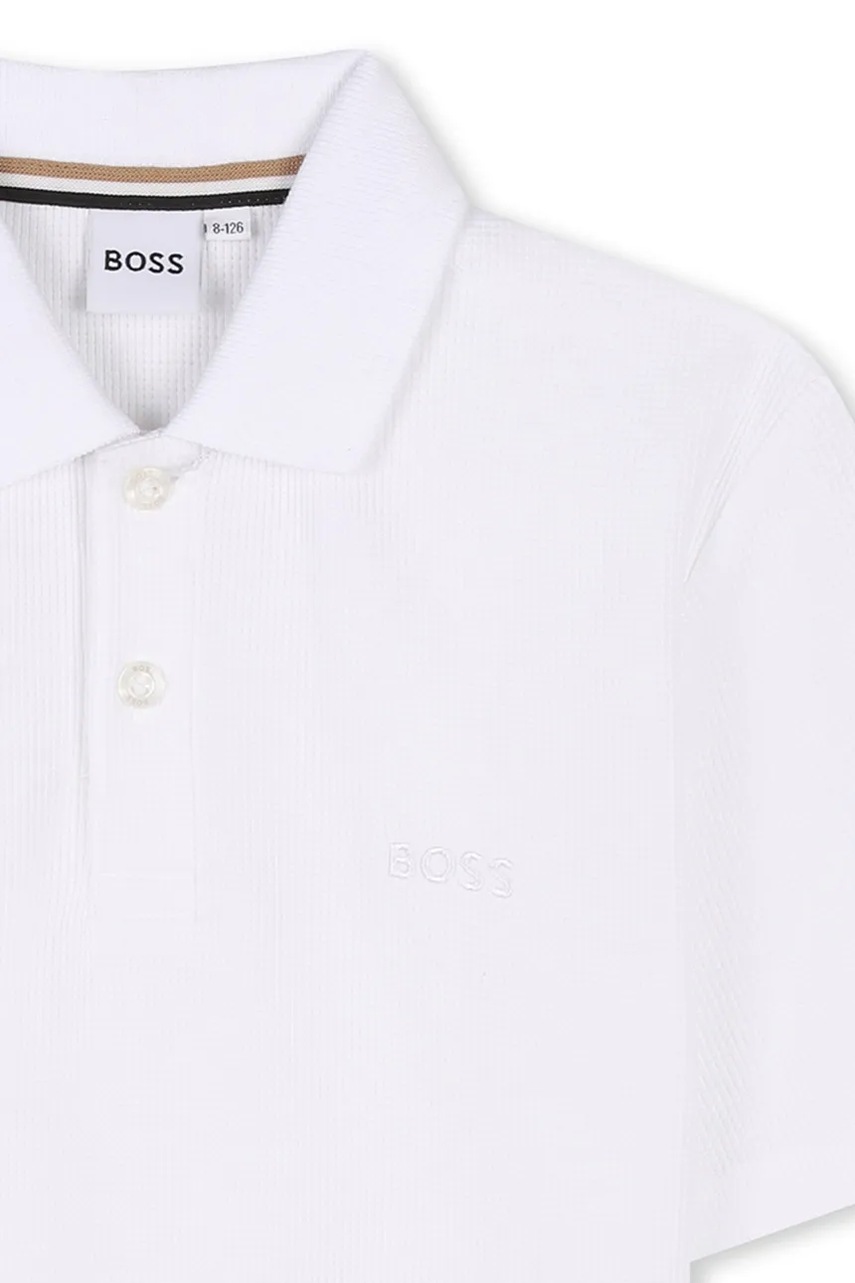 BOSS gyerek póló fehér, sima, J52042 termék 2. képe