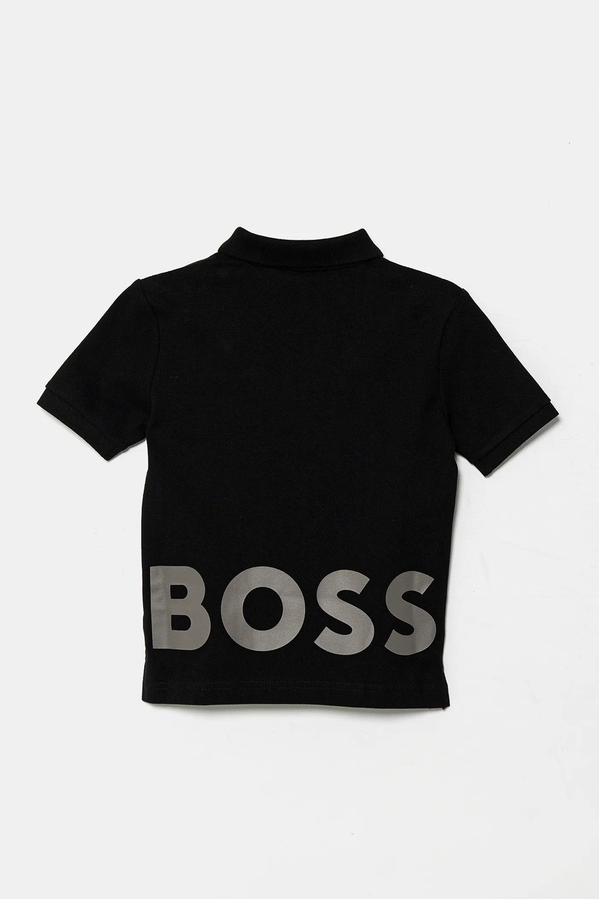 Дитяче бавовняне поло BOSS колір чорний з принтом J52014 в Луцьку Дитяче бавовняне поло BOSS колір чорний з принтом J52014 в Луцьку
