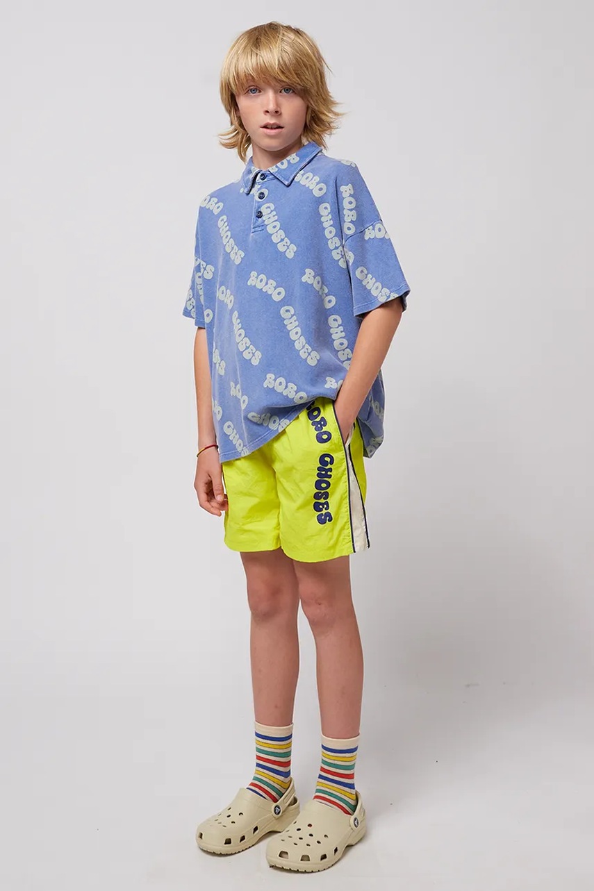 Παιδικά βαμβακερά μπλουζάκια πόλο Bobo Choses Wavy φωτογραφία