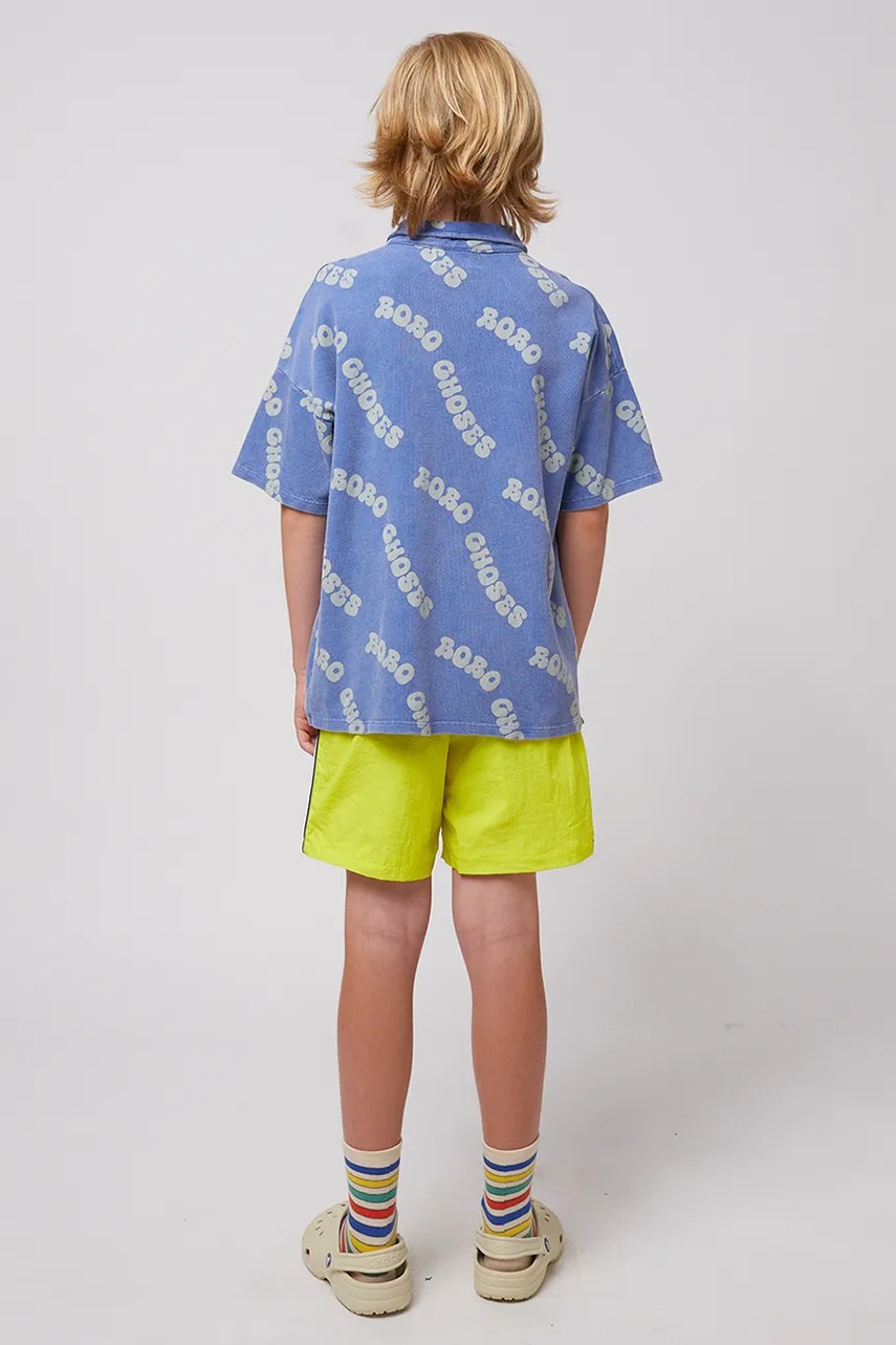 Παιδικά βαμβακερά μπλουζάκια πόλο Bobo Choses Wavy φωτογραφία