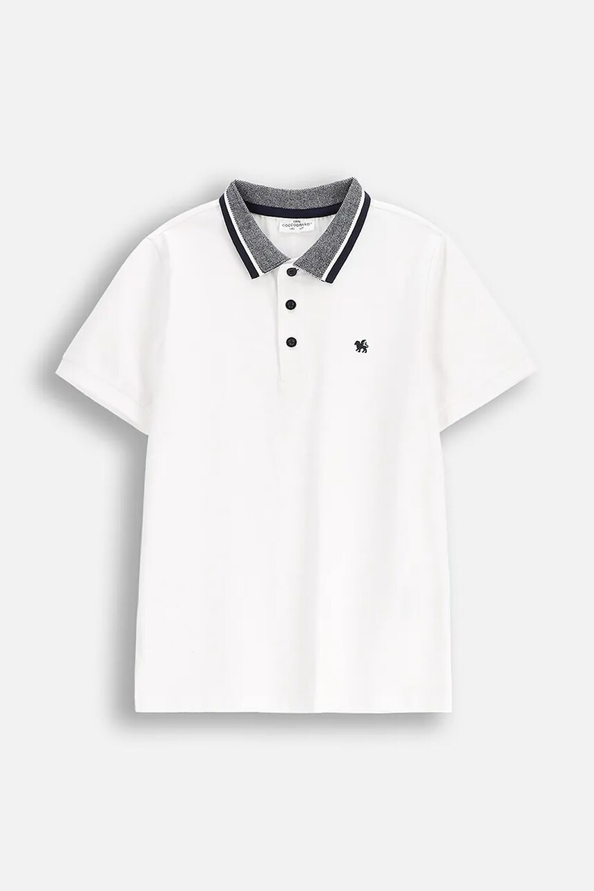 Coccodrillo tricou polo culoarea alb, ELEGANT JUNIOR BOY