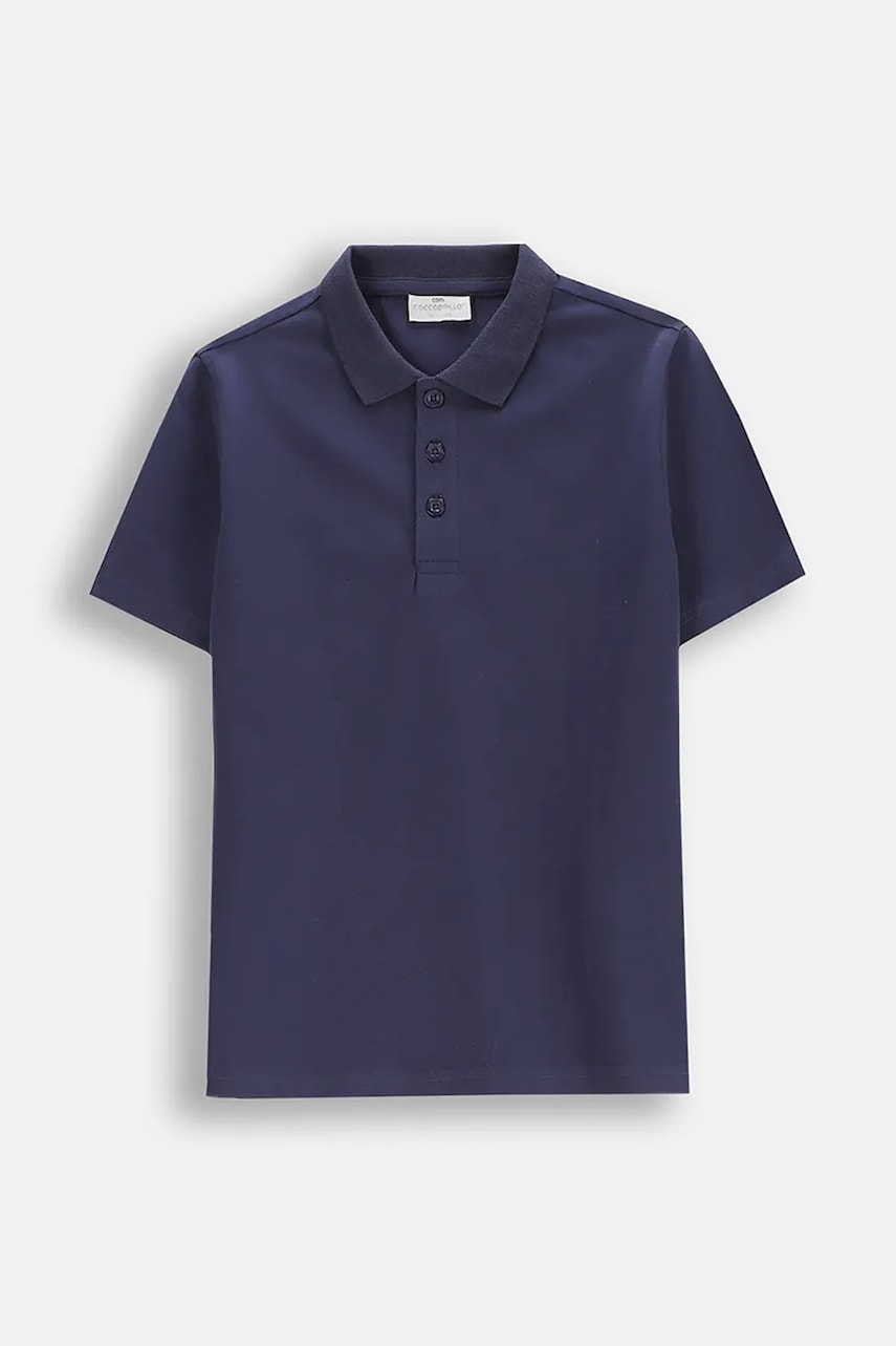 Coccodrillo tricou polo copii culoarea bleumarin, uni, EVERYDAY BOY