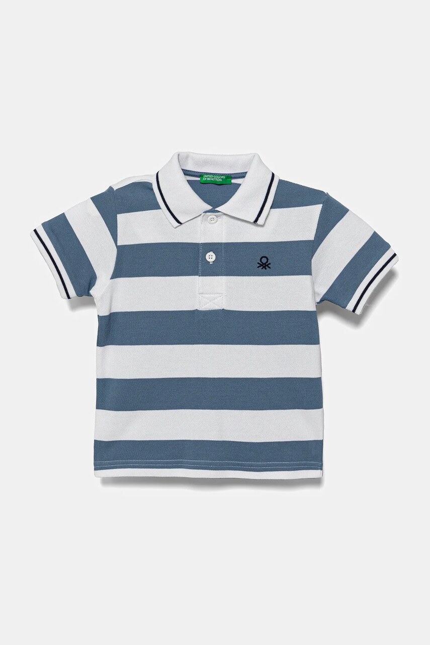 United Colors of Benetton tricouri polo din bumbac pentru copii cu imprimeu, 39QAG300V