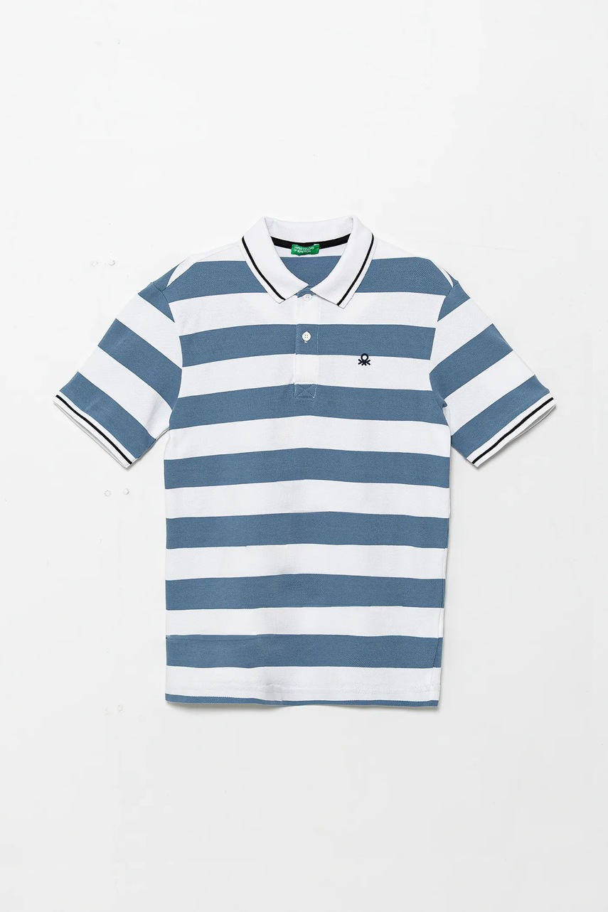 United Colors of Benetton tricouri polo din bumbac pentru copii cu imprimeu, 39QAC301T