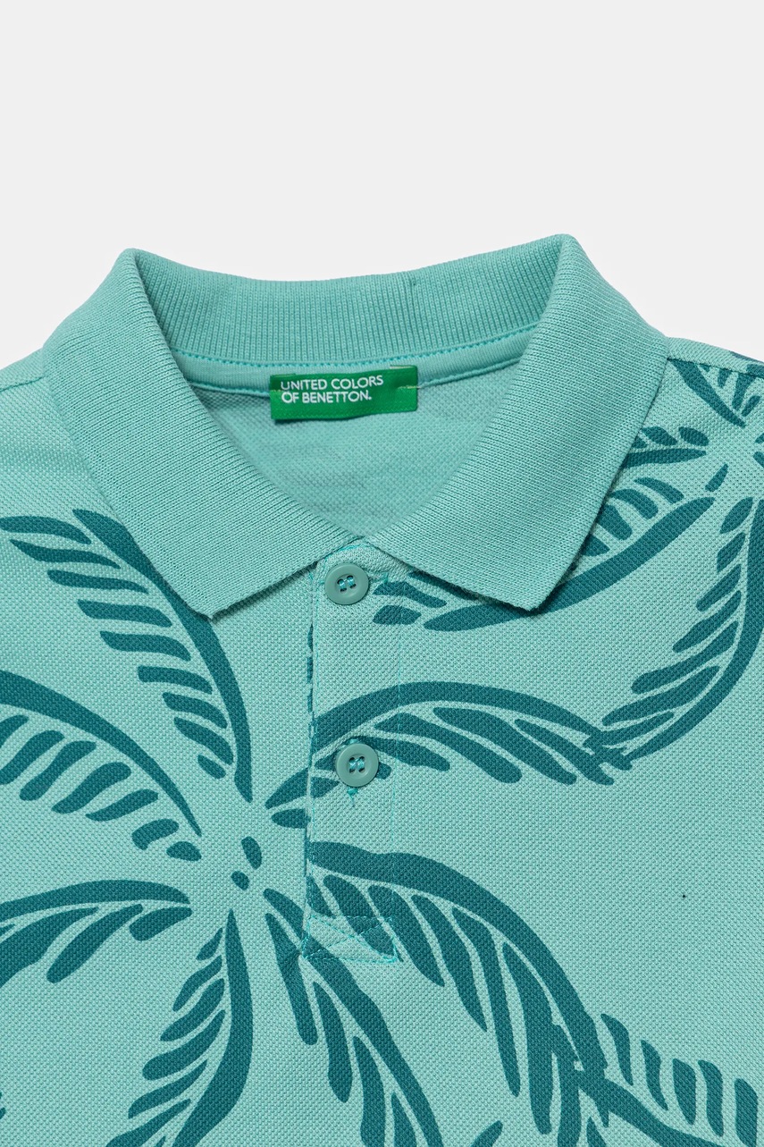 Detská bavlnená polokošeľa United Colors of Benetton