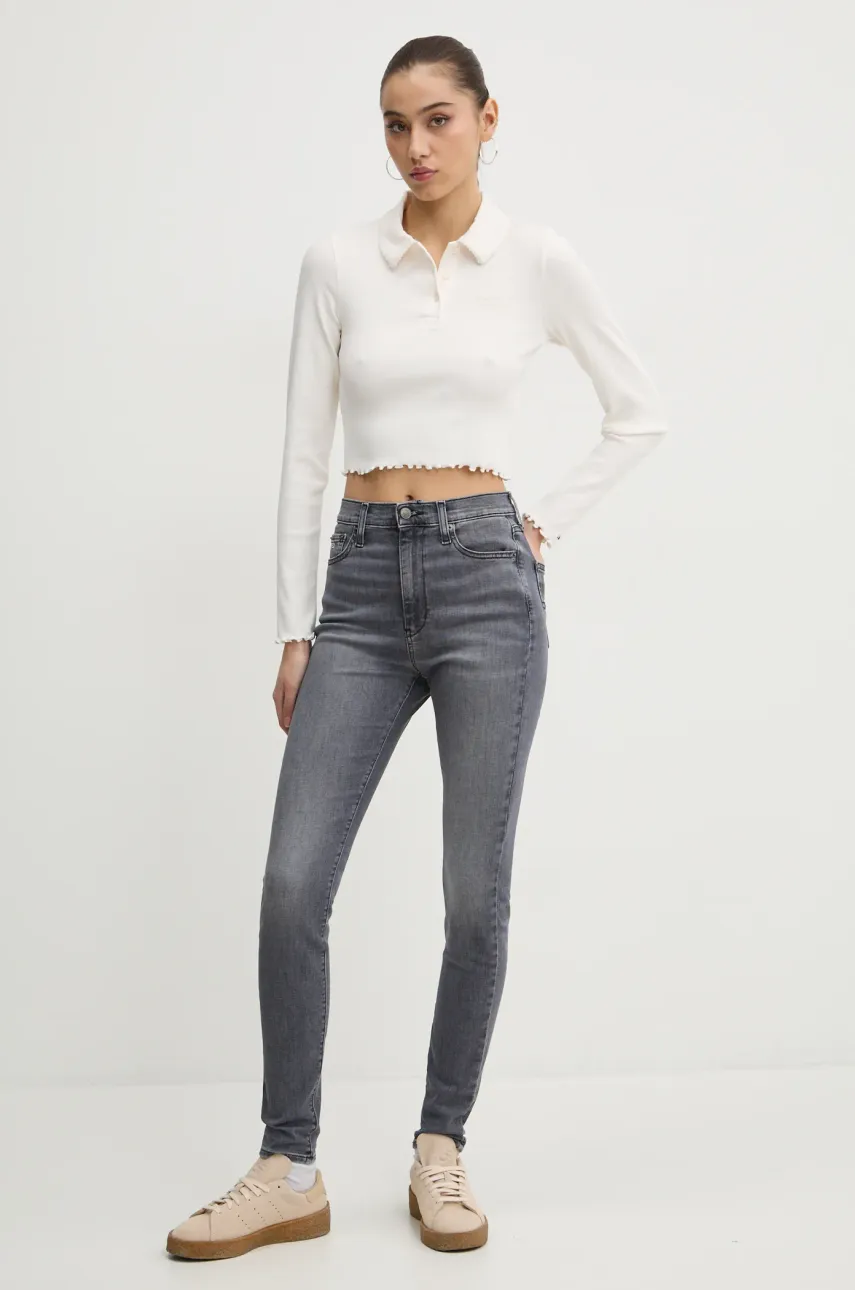 Лонгслив Tommy Jeans женский цвет белый DW0DW19369 Лонгслив Tommy Jeans женский цвет белый DW0DW19369