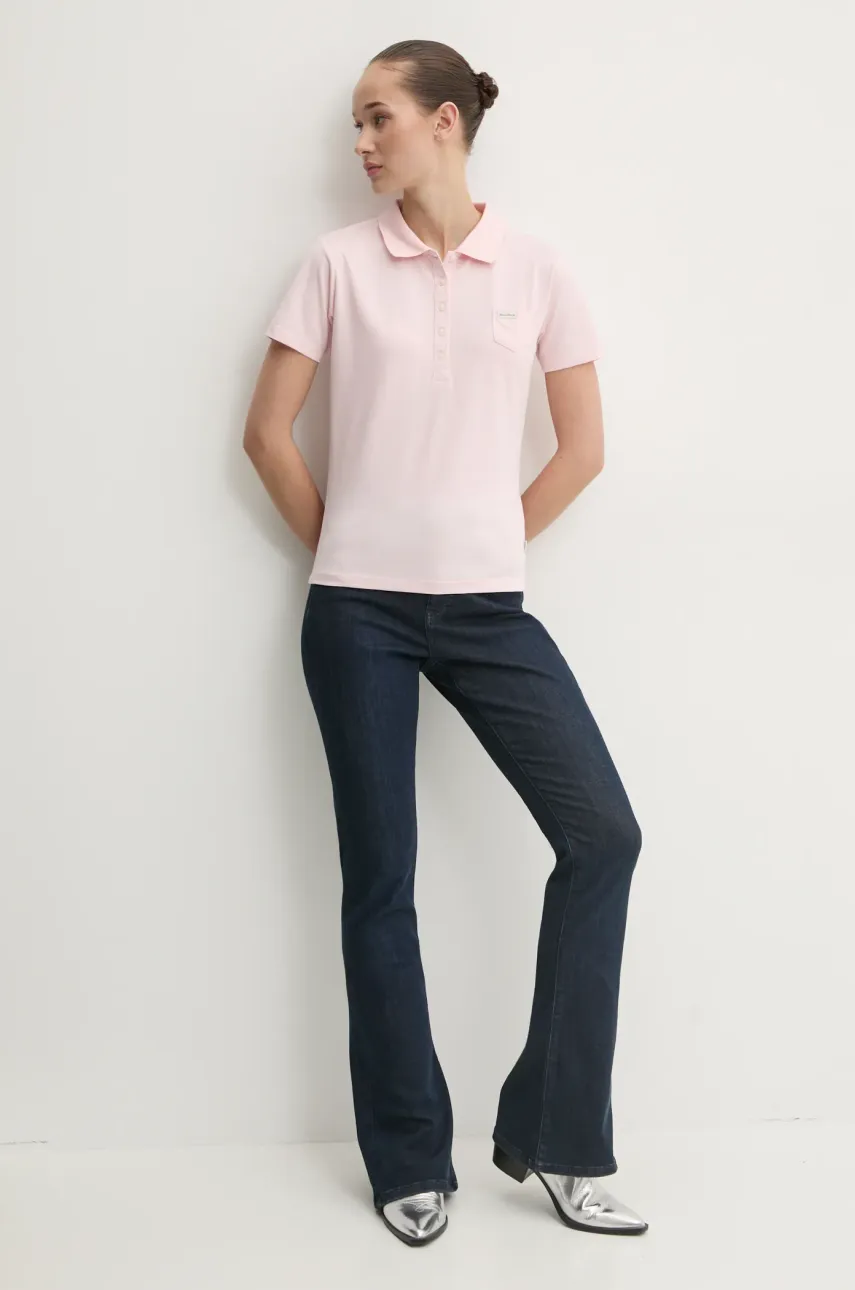 Поло Guess Jeans женское цвет розовый W5RP47 KARS2 Поло Guess Jeans женское цвет розовый W5RP47 KARS2