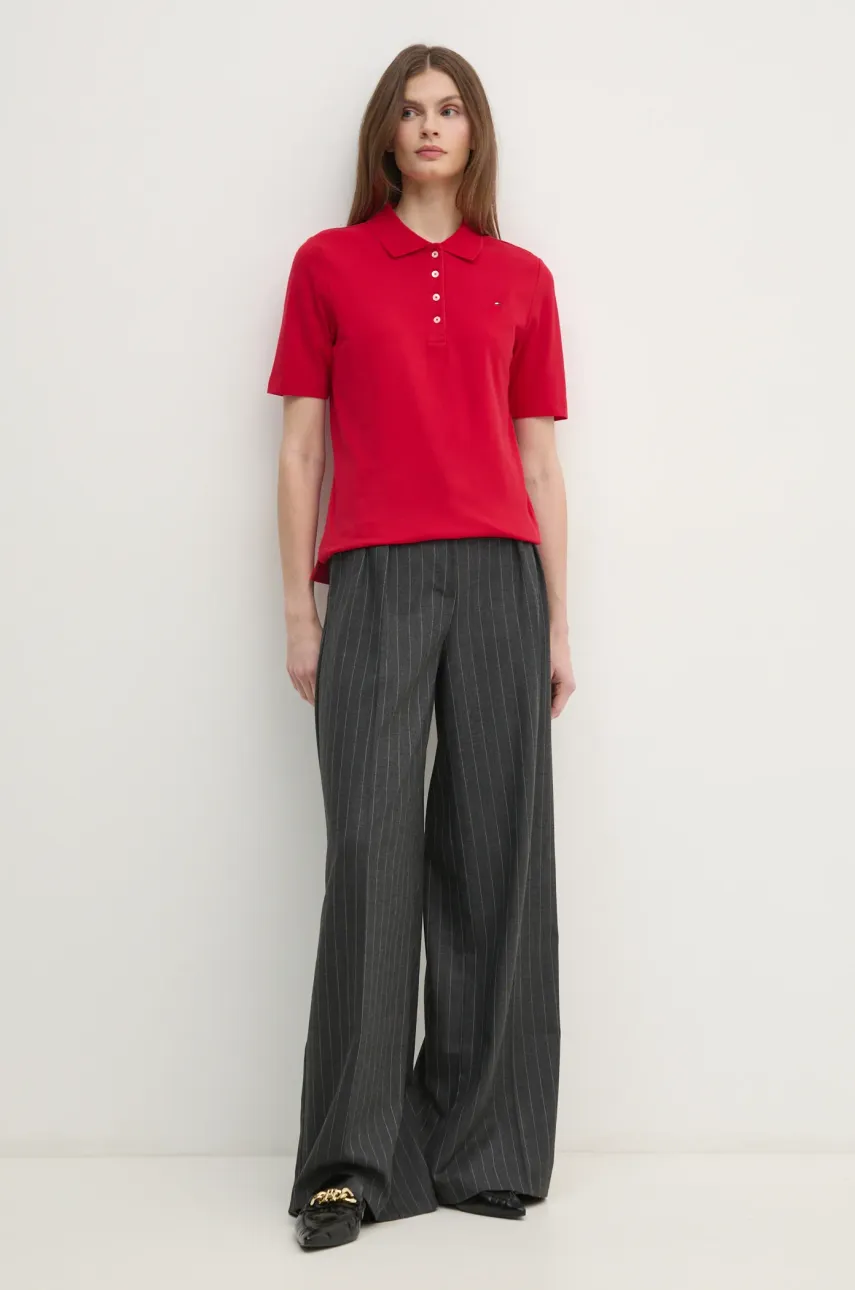 Поло Tommy Hilfiger жіноче колір синій WW0WW43224